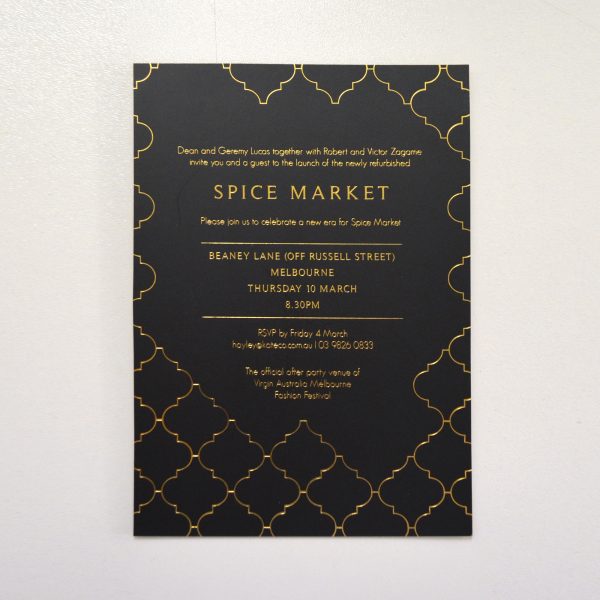 Spice Market Invitation